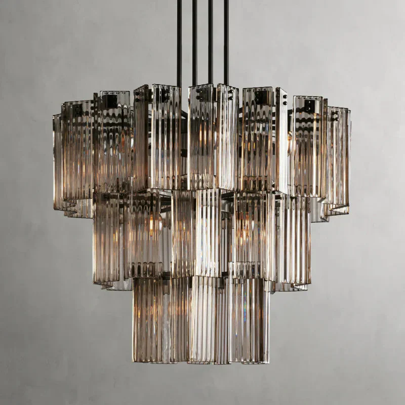 Delsie Round Art Glass Chandelier 38" 48" 60"D - Image 10