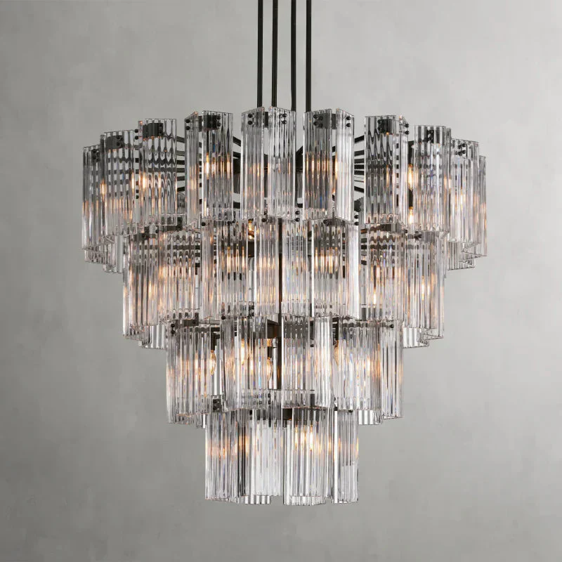 Delsie Round Art Glass Chandelier 38" 48" 60"D - Image 11