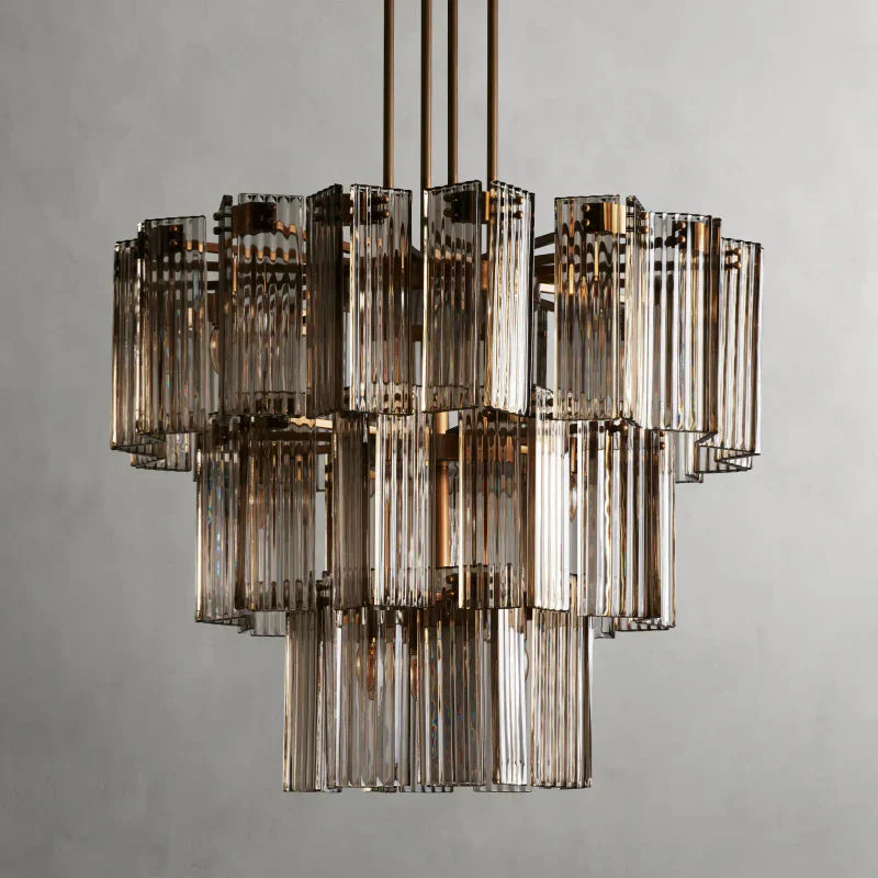 Delsie Round Art Glass Chandelier 38" 48" 60"D - Image 2