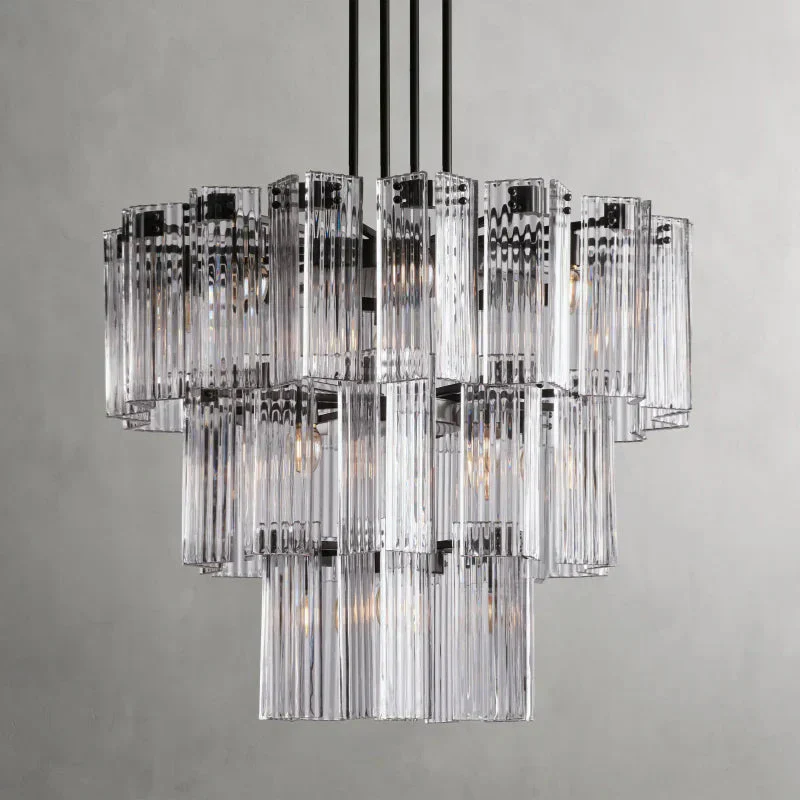 Delsie Round Art Glass Chandelier 38" 48" 60"D - Image 29