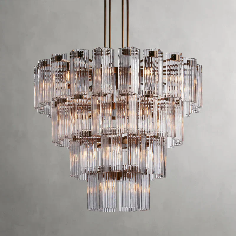 Delsie Round Art Glass Chandelier 38" 48" 60"D - Image 3