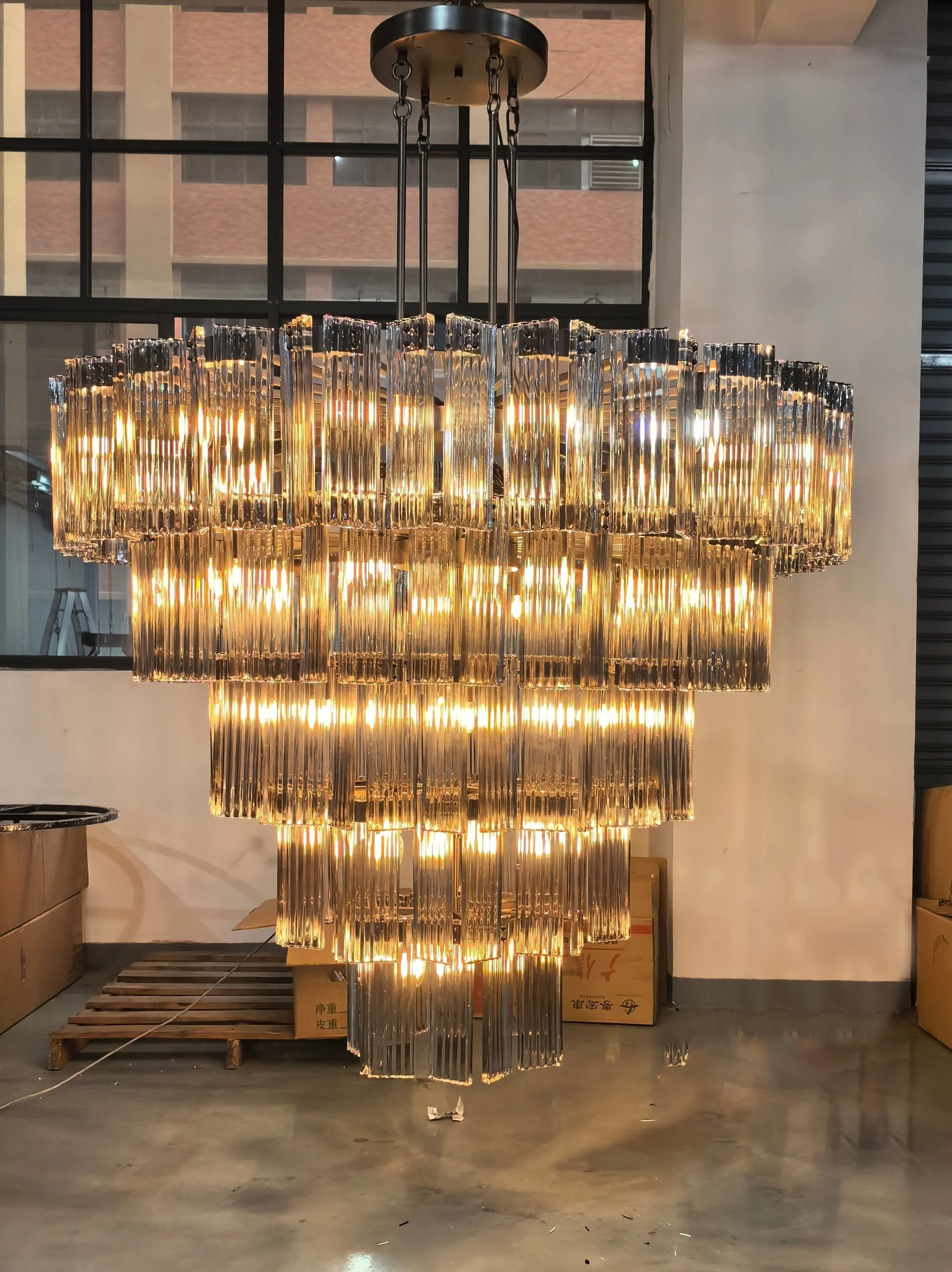 Delsie Round Art Glass Chandelier 38" 48" 60"D - Image 32