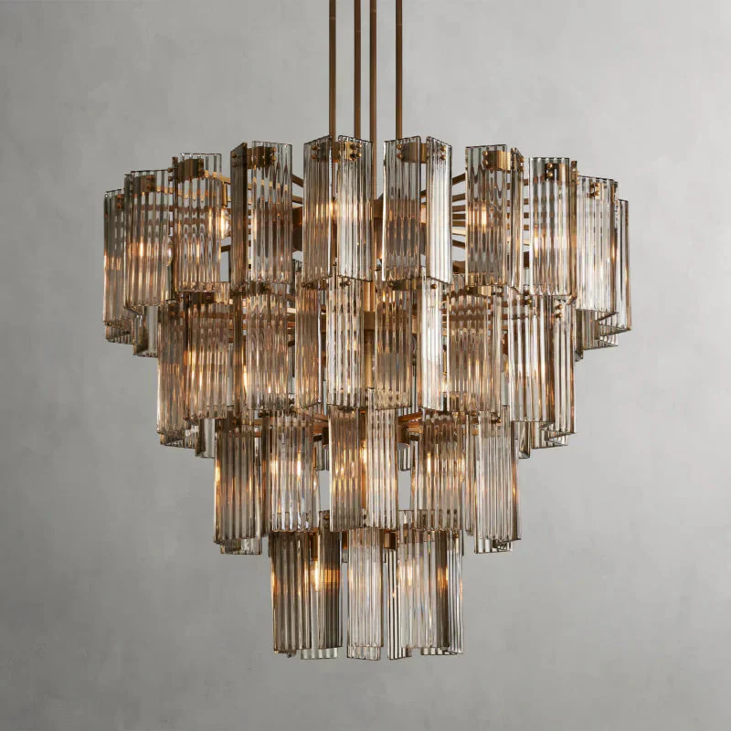 Delsie Round Art Glass Chandelier 38" 48" 60"D - Image 4