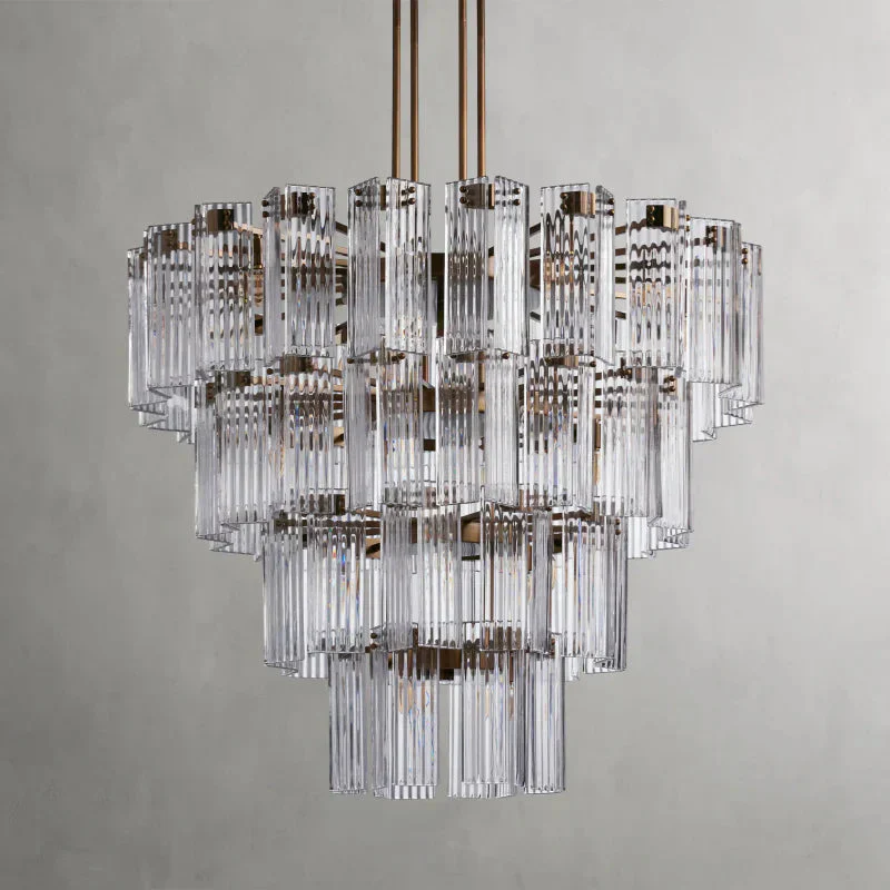 Delsie Round Art Glass Chandelier 38" 48" 60"D - Image 5