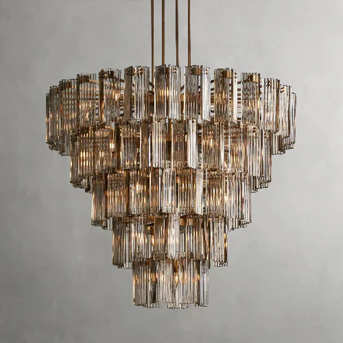 Delsie Round Art Glass Chandelier 38" 48" 60"D - Image 6