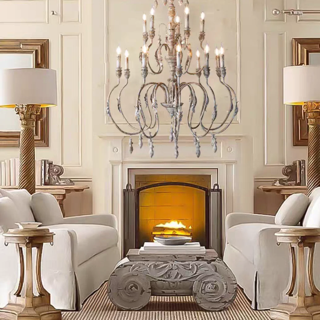 French Vintage Candle Chandelier for Living Room/Bedroom - Image 7