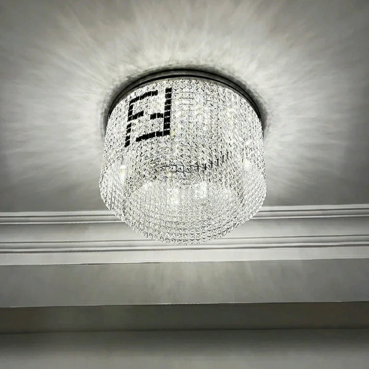 Designer Style Crystal Chandelier Elegant Round Ceiling Lighting Fixture for Living/ Dining Room - Image 12