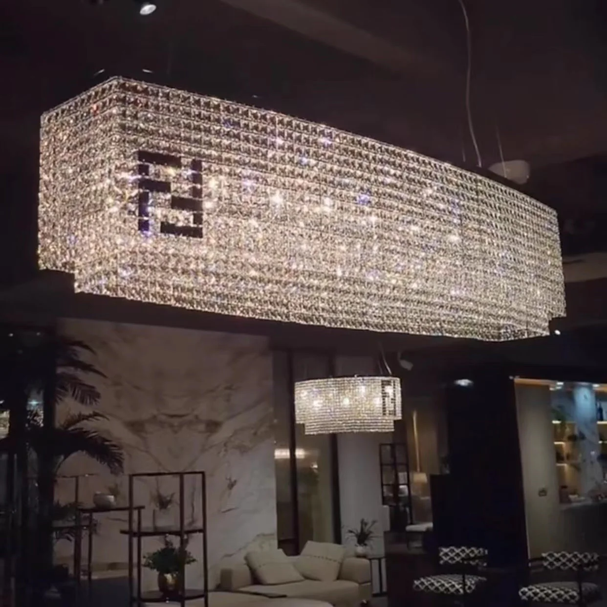 Designer Style Crystal Chandelier Elegant Round Ceiling Lighting Fixture for Living/ Dining Room - Image 4