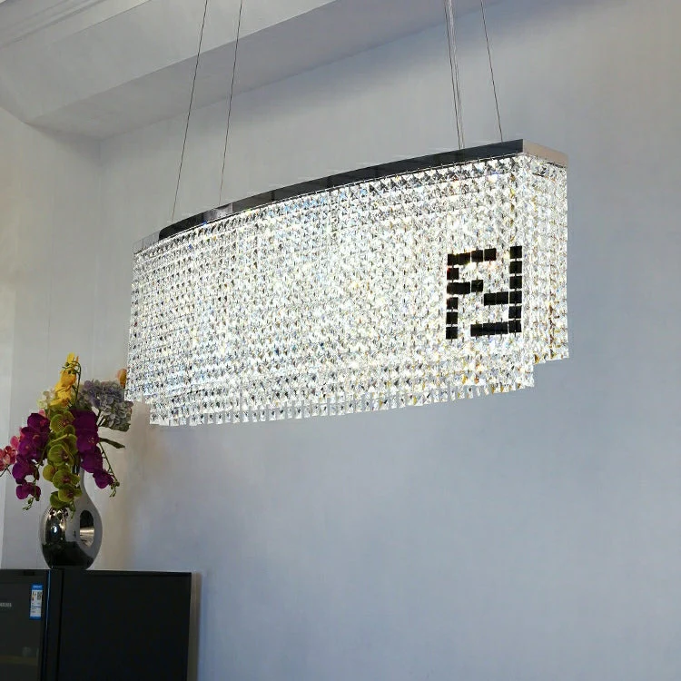 Designer Style Crystal Chandelier Elegant Round Ceiling Lighting Fixture for Living/ Dining Room - Image 7