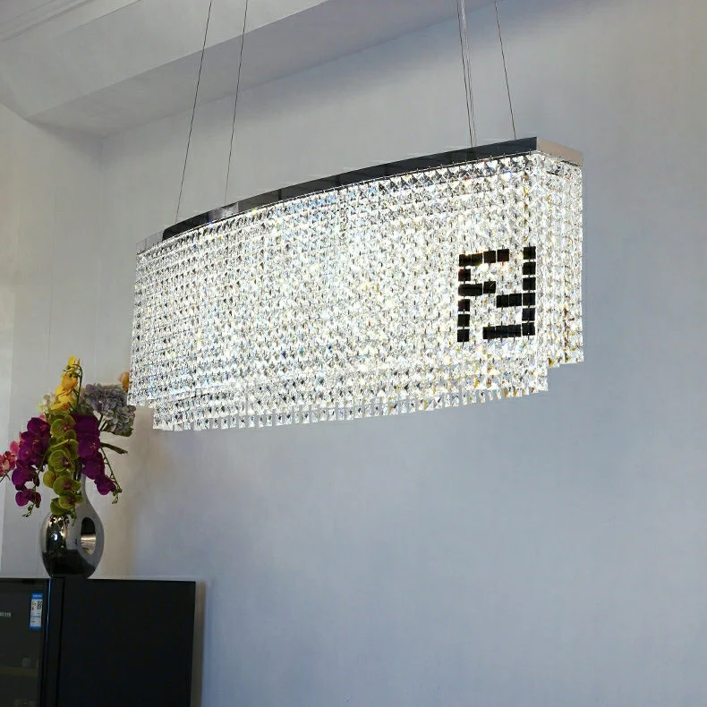 Designer Style Crystal Chandelier Elegant Round Ceiling Lighting Fixture for Living/ Dining Room - Image 9