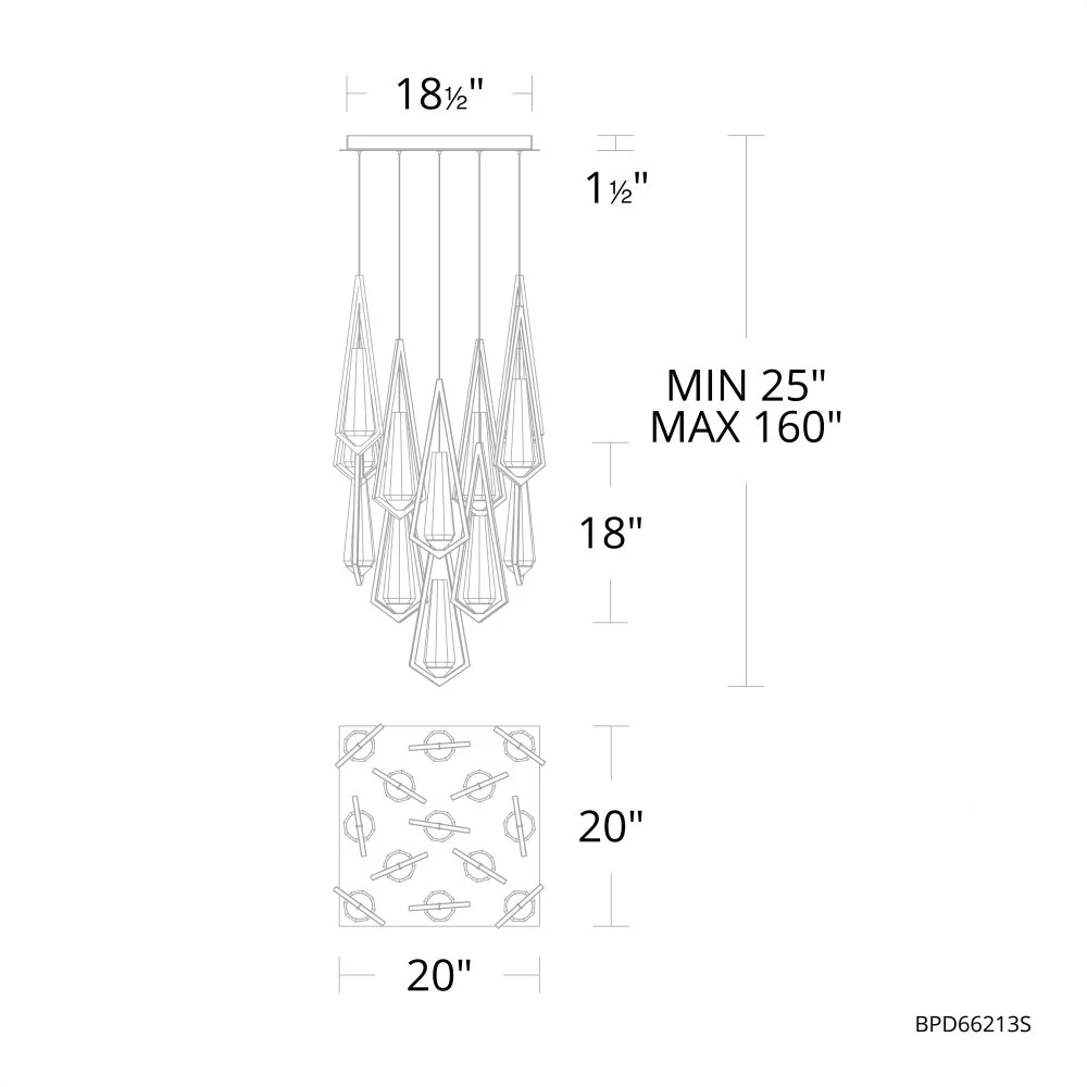 Devote Linear Chandelier 13 Light - Image 2