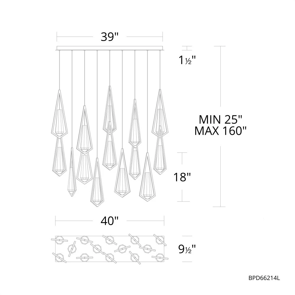Devote Linear Chandelier 14 Light - Image 2
