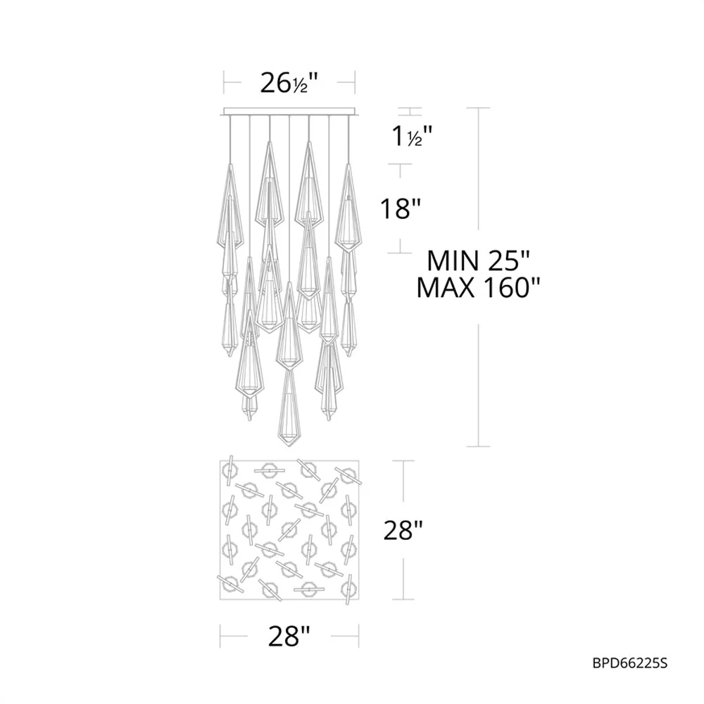 Devote Linear Chandelier 25 Light - Image 2