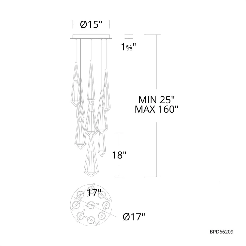 Devote Round Chandelier 9 Light - Image 4
