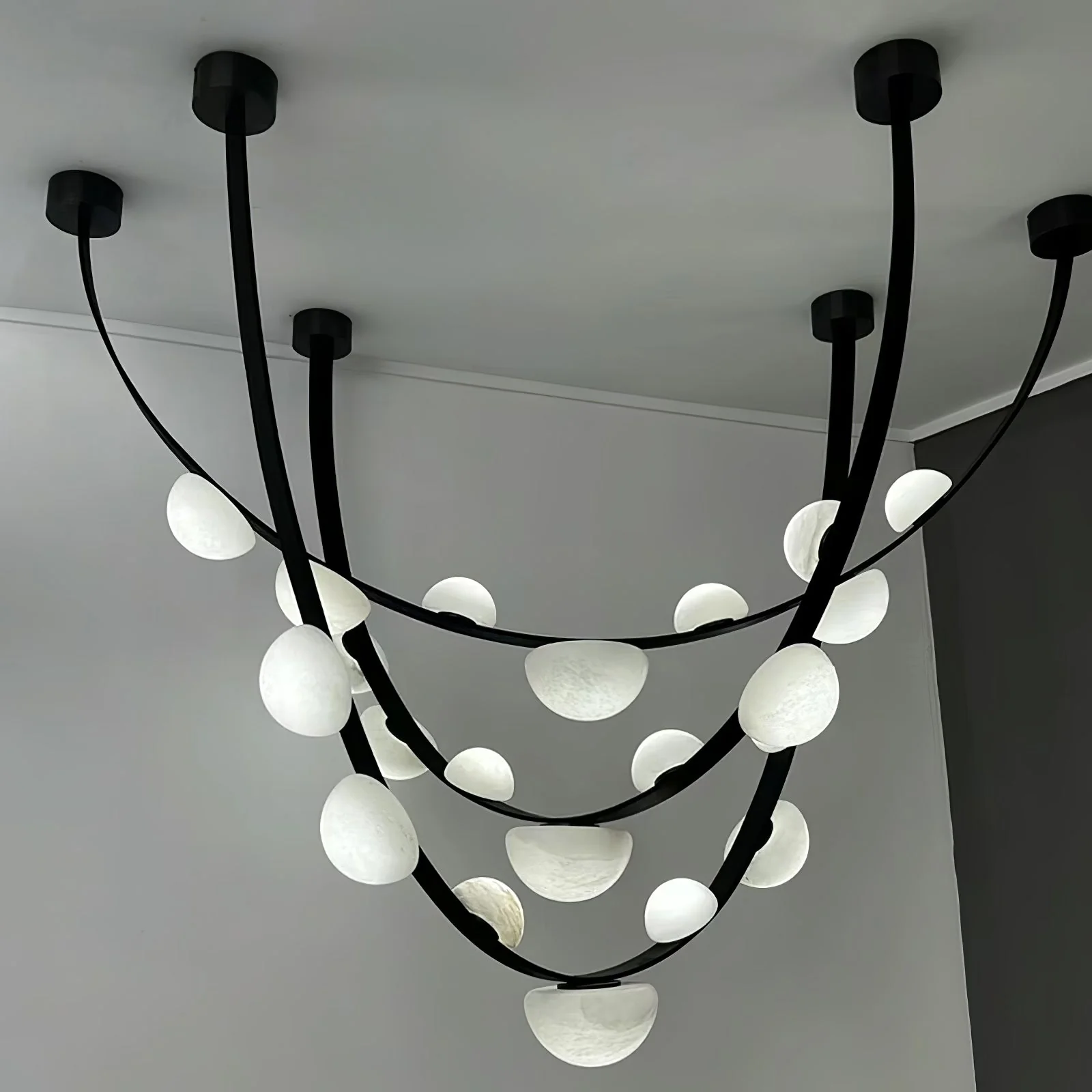 Dew Drops Alabaster Chandelier - Image 16