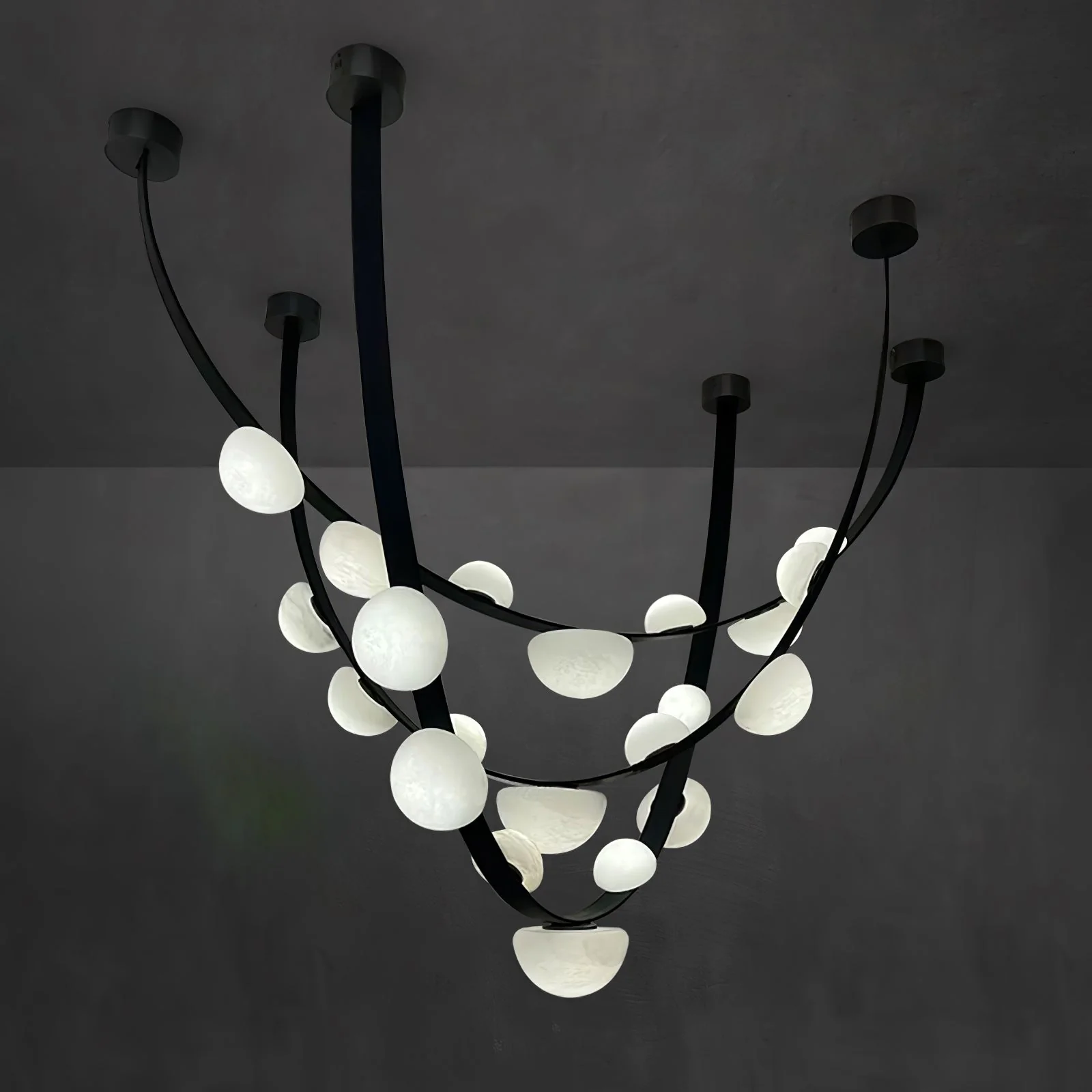 Dew Drops Alabaster Chandelier - Image 18