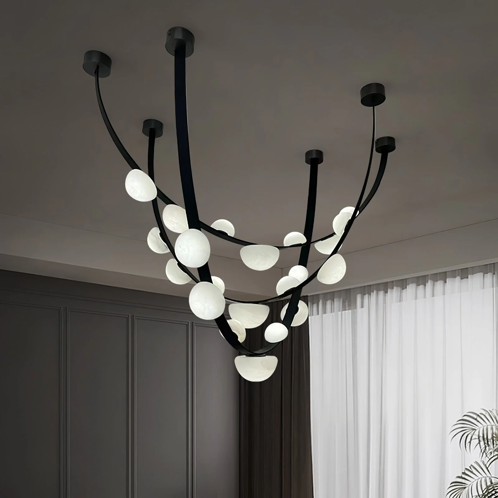 Dew Drops Alabaster Chandelier - Image 2