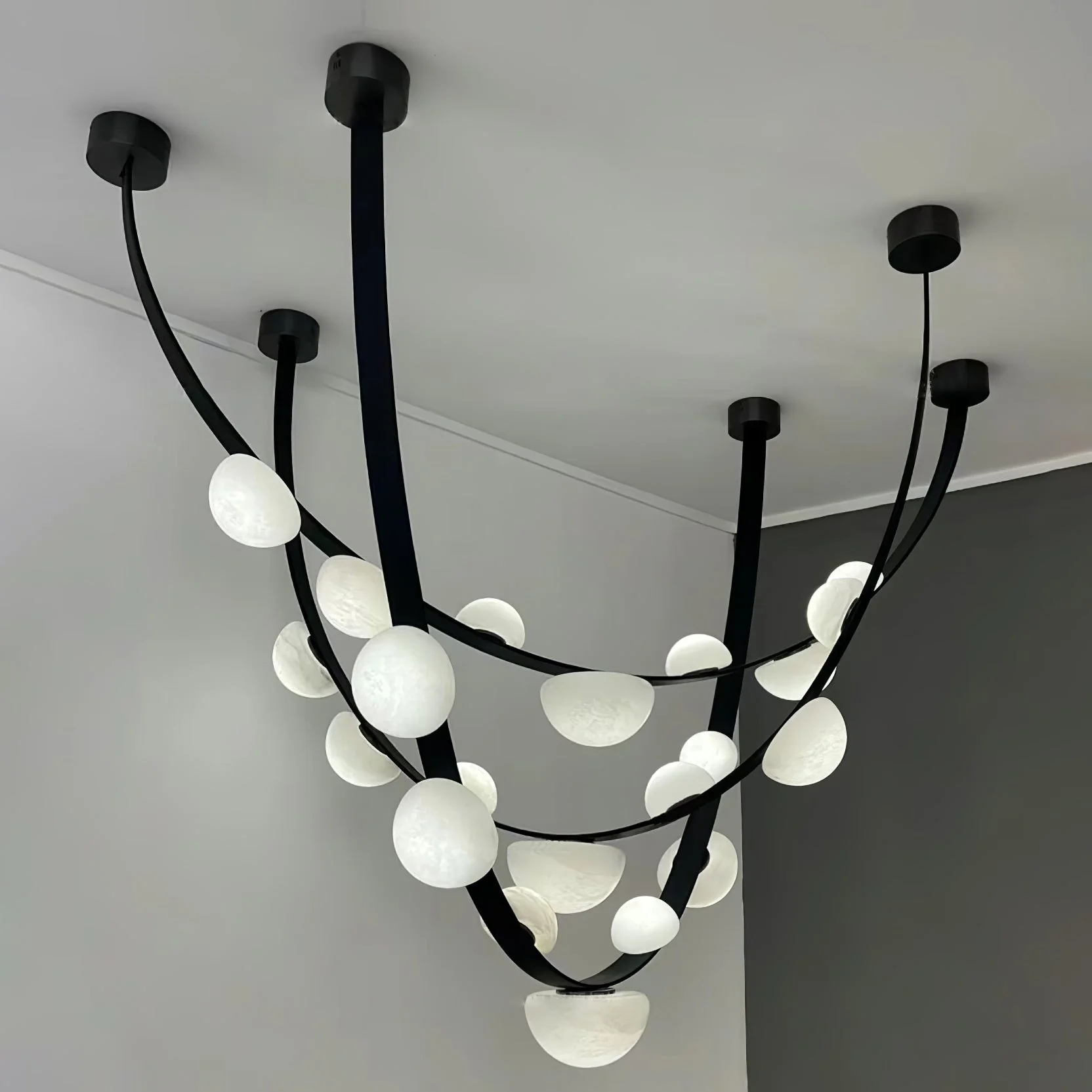 Dew Drops Alabaster Chandelier - Image 20