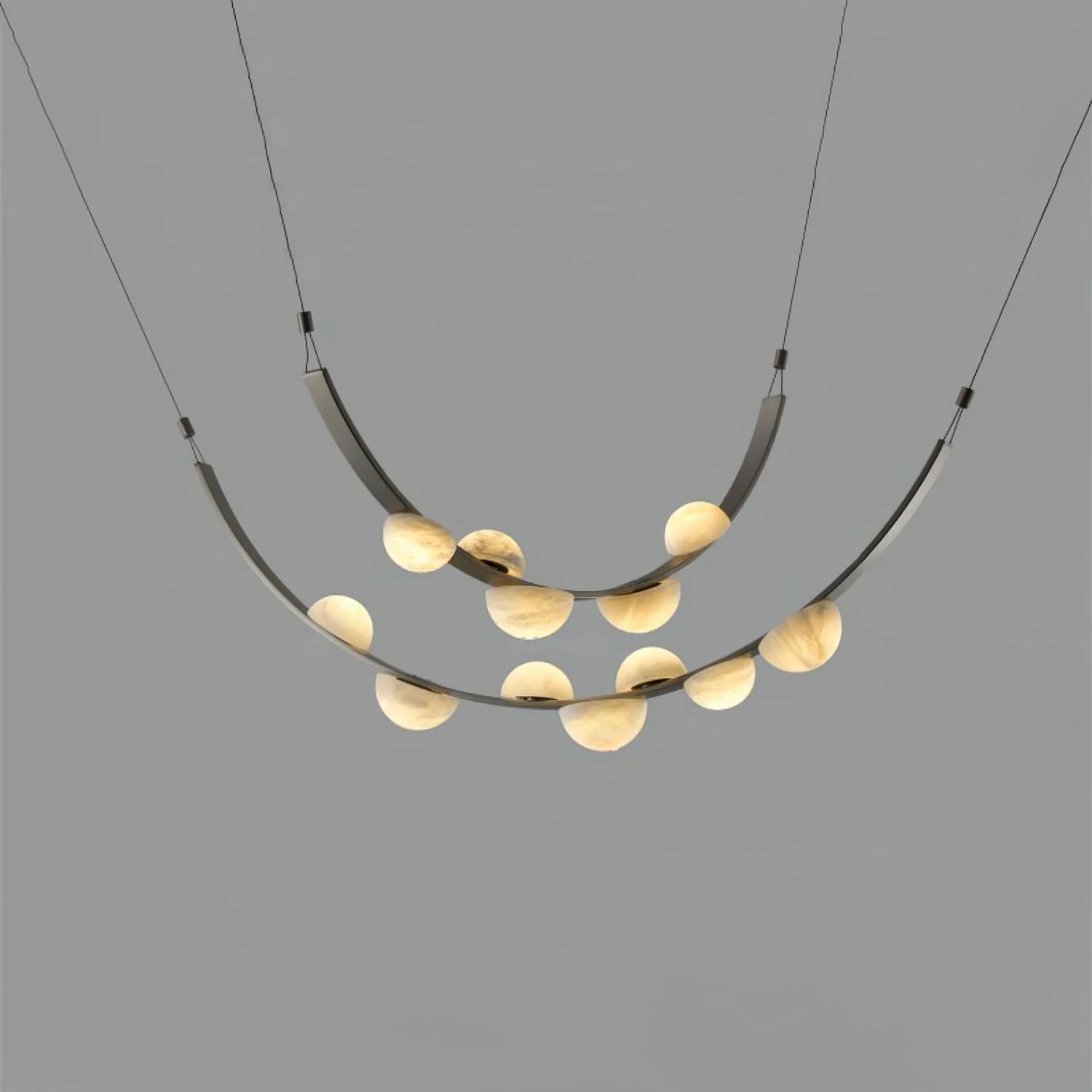 Dew Drops Alabaster Chandelier - Image 24