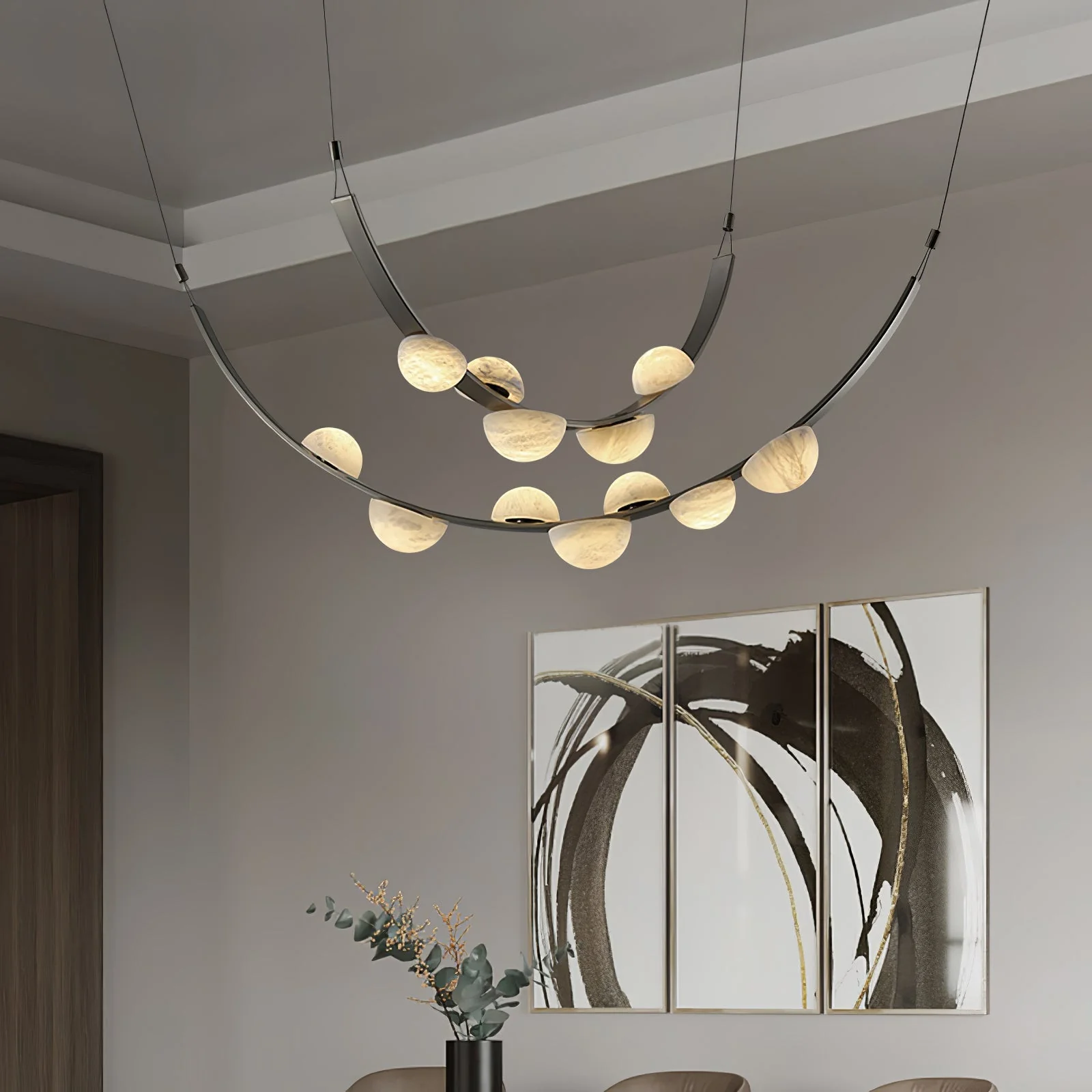 Dew Drops Alabaster Chandelier - Image 4