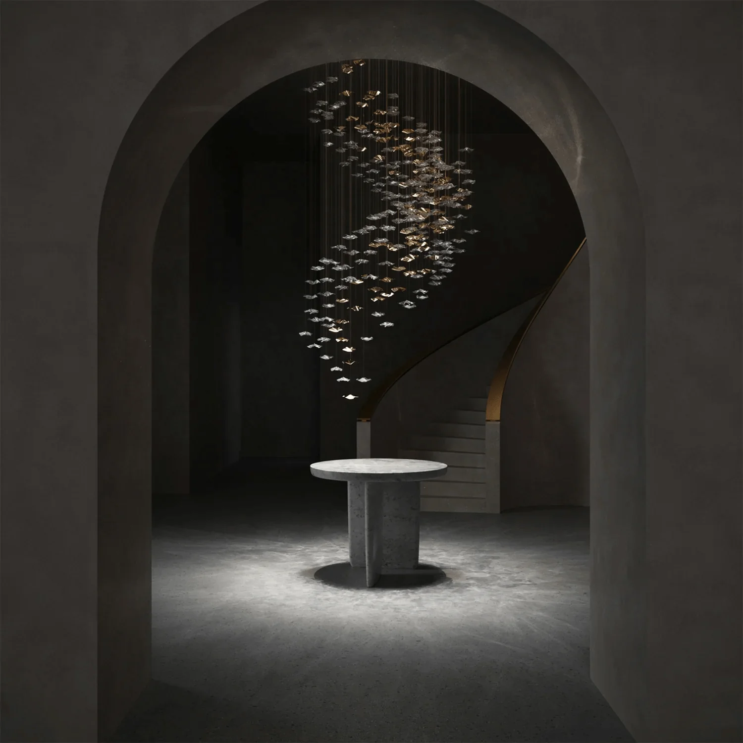Galaxy Tidal Art Glass Crystal Spiral Chandelier - Image 100