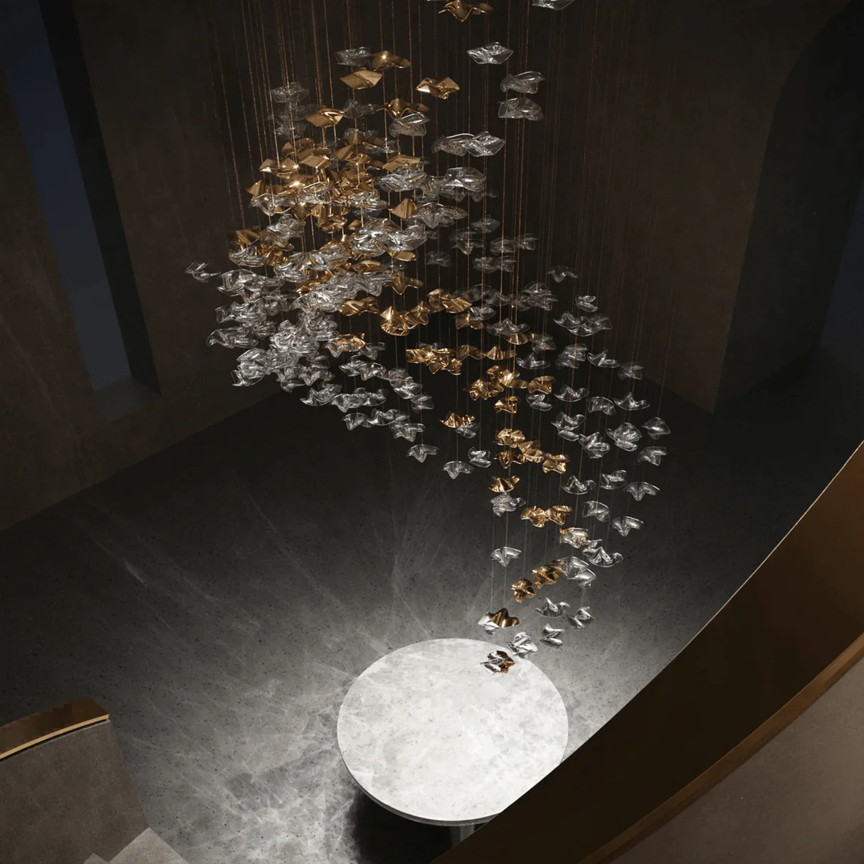 Galaxy Tidal Art Glass Crystal Spiral Chandelier - Image 101