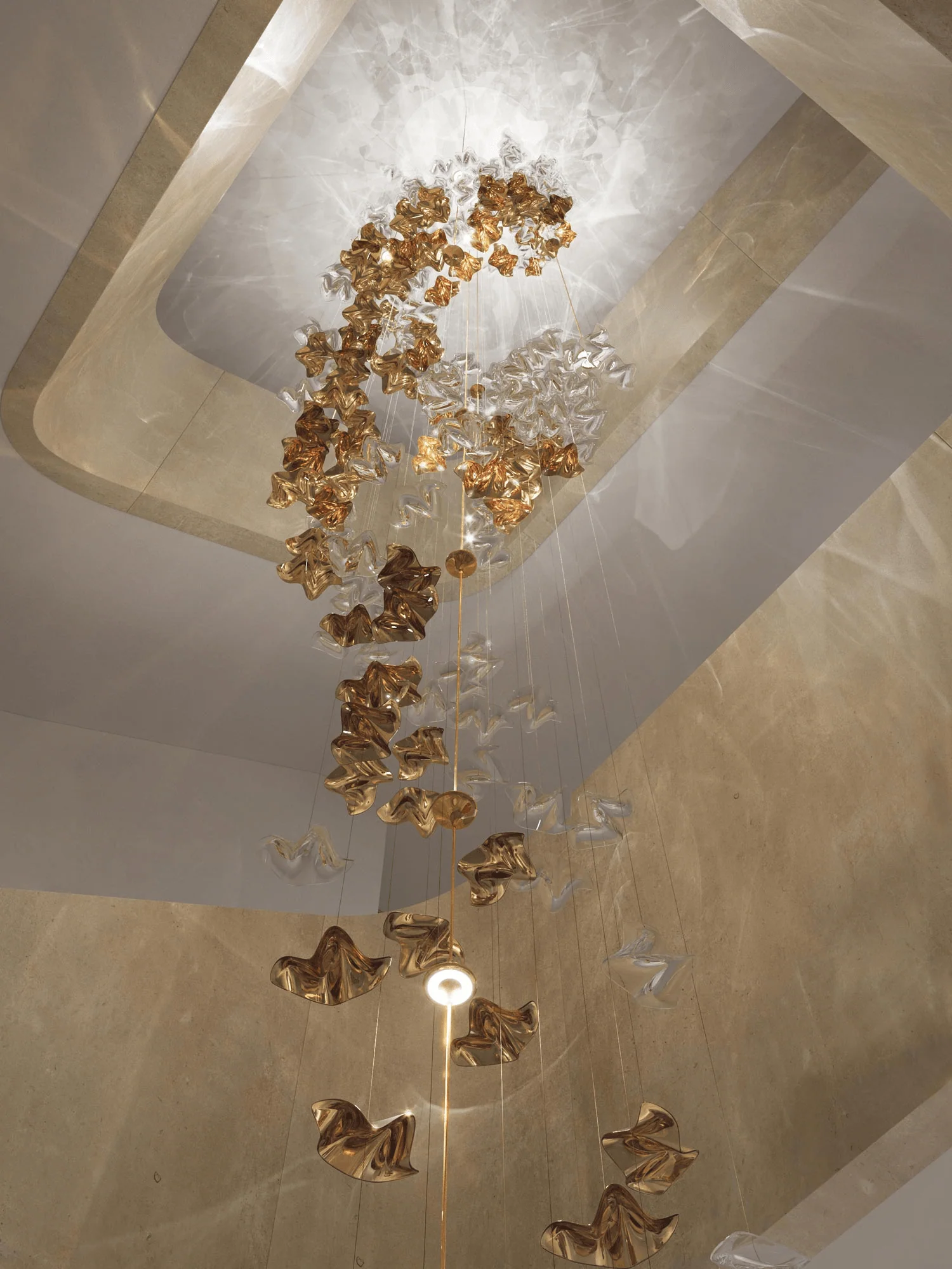 Galaxy Tidal Art Glass Crystal Spiral Chandelier - Image 104