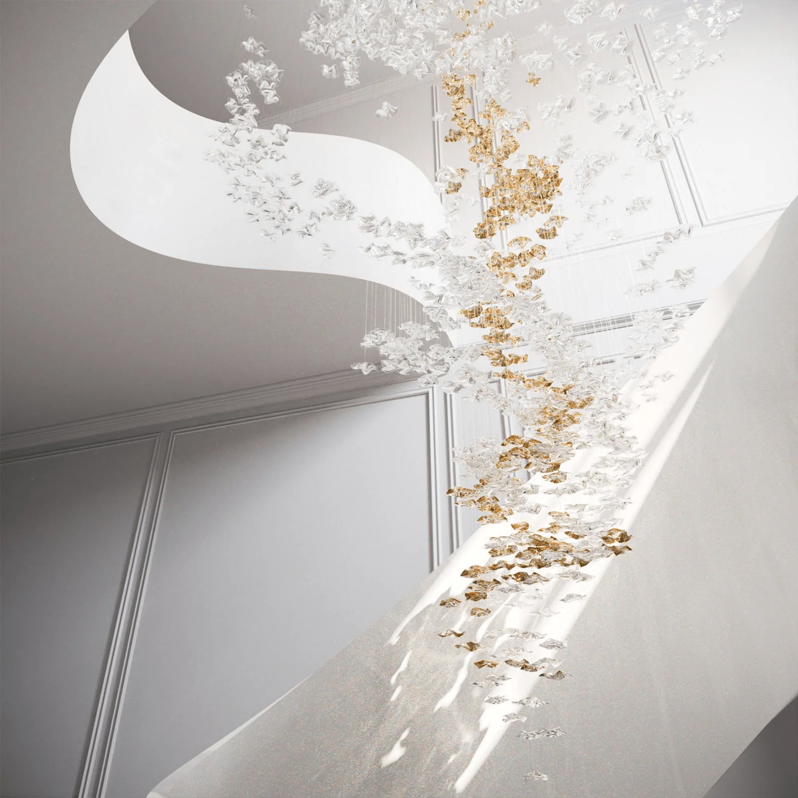 Galaxy Tidal Art Glass Crystal Spiral Chandelier - Image 105