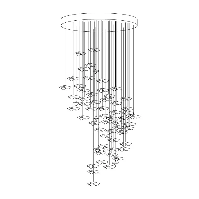Galaxy Tidal Art Glass Crystal Spiral Chandelier - Image 22