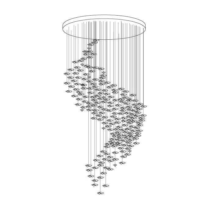 Galaxy Tidal Art Glass Crystal Spiral Chandelier - Image 24