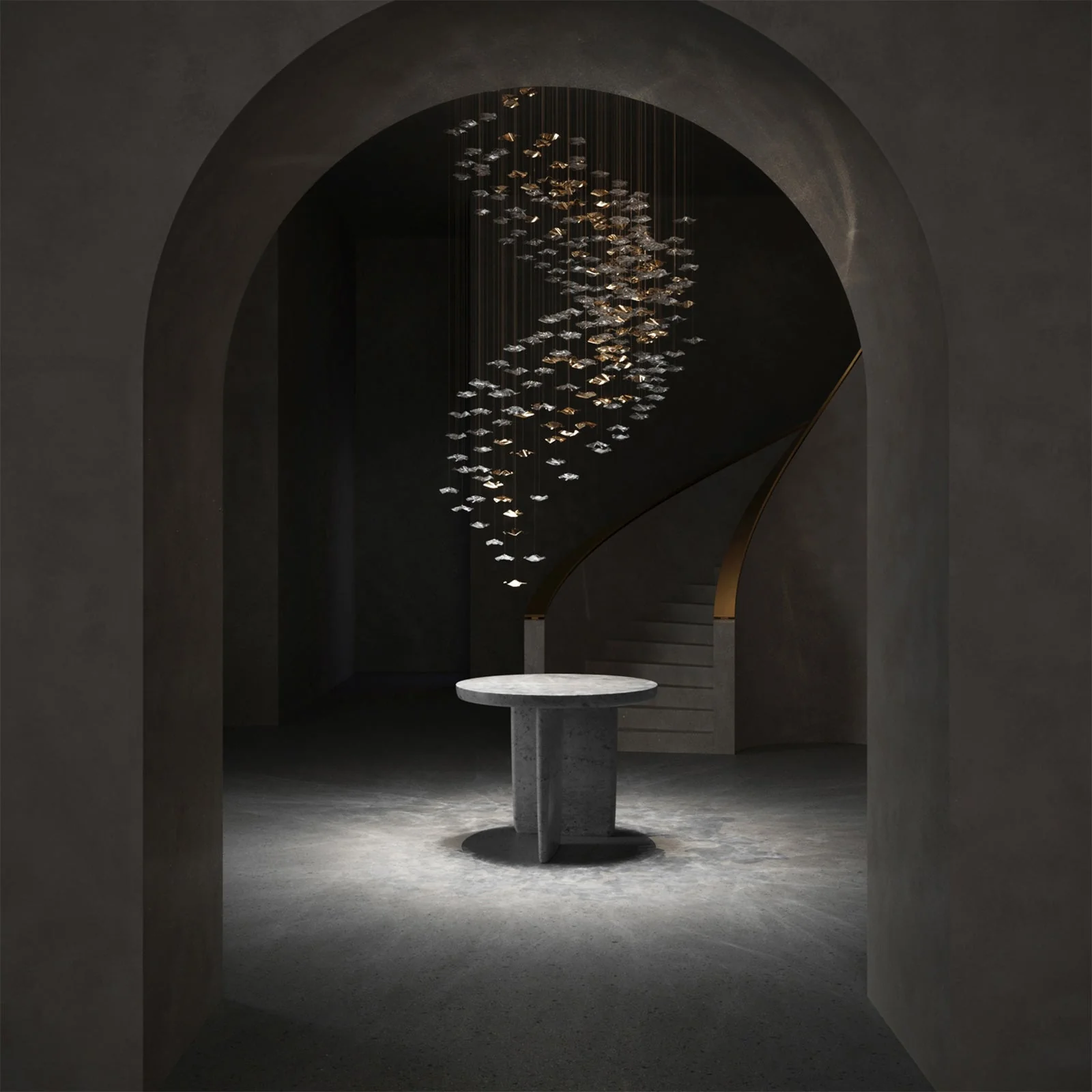 Galaxy Tidal Art Glass Crystal Spiral Chandelier - Image 26