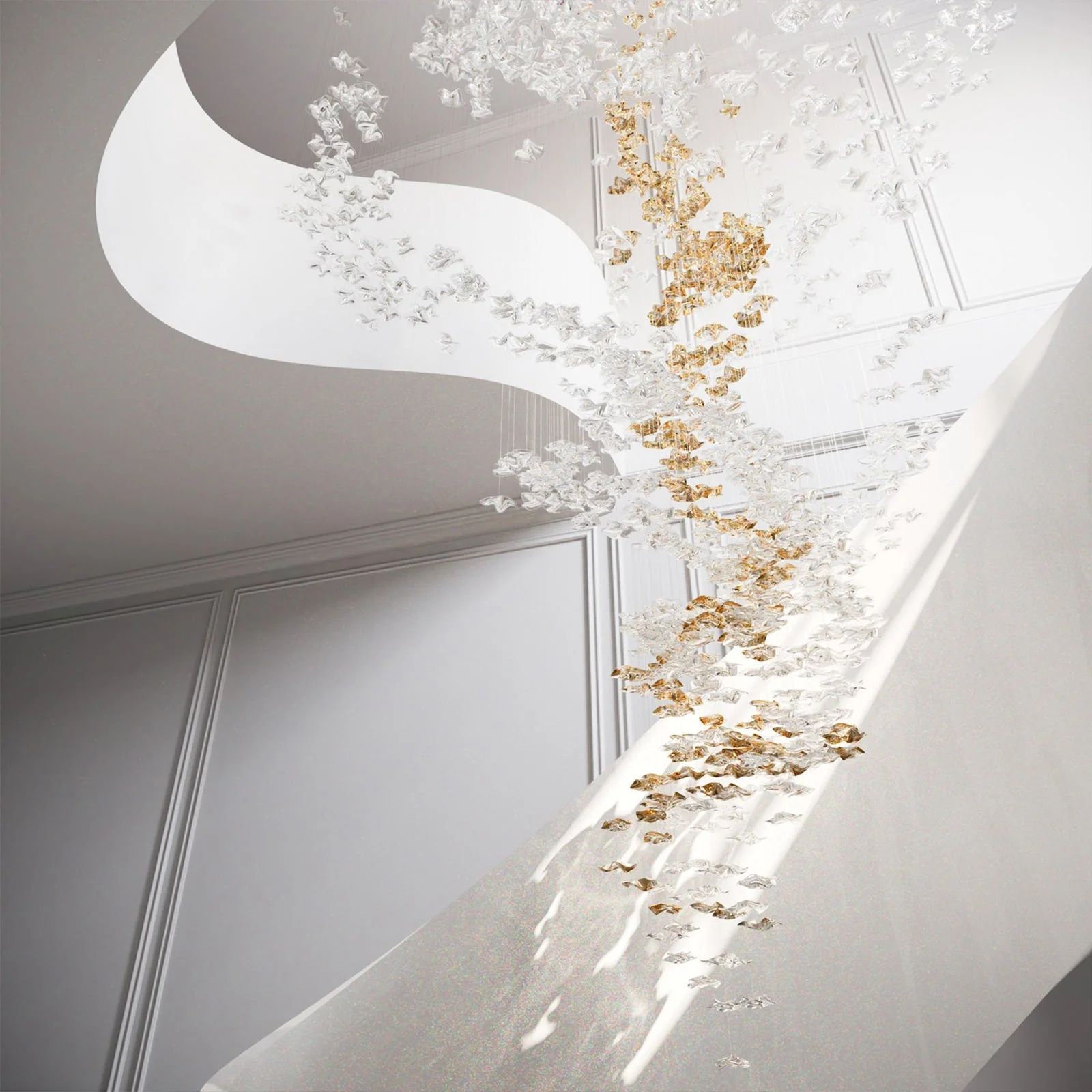 Galaxy Tidal Art Glass Crystal Spiral Chandelier - Image 27