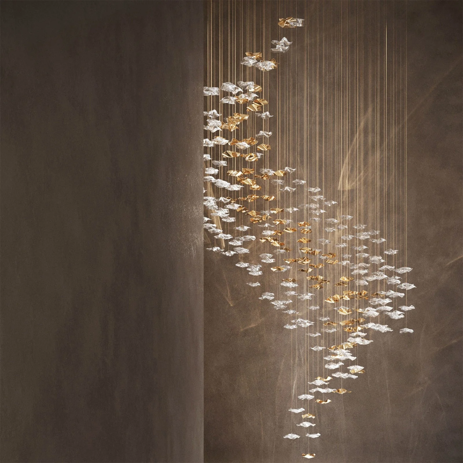 Galaxy Tidal Art Glass Crystal Spiral Chandelier - Image 3