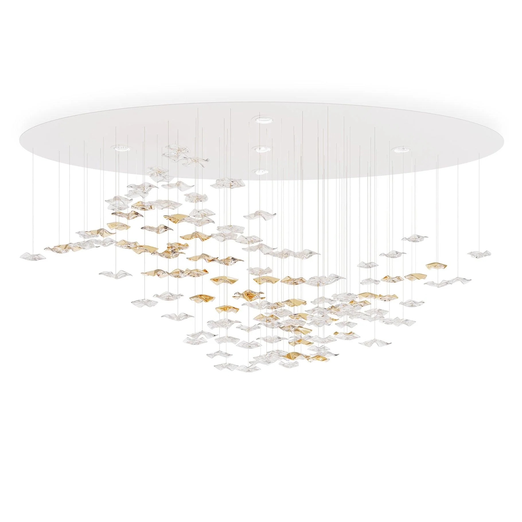Galaxy Tidal Art Glass Crystal Spiral Chandelier - Image 46