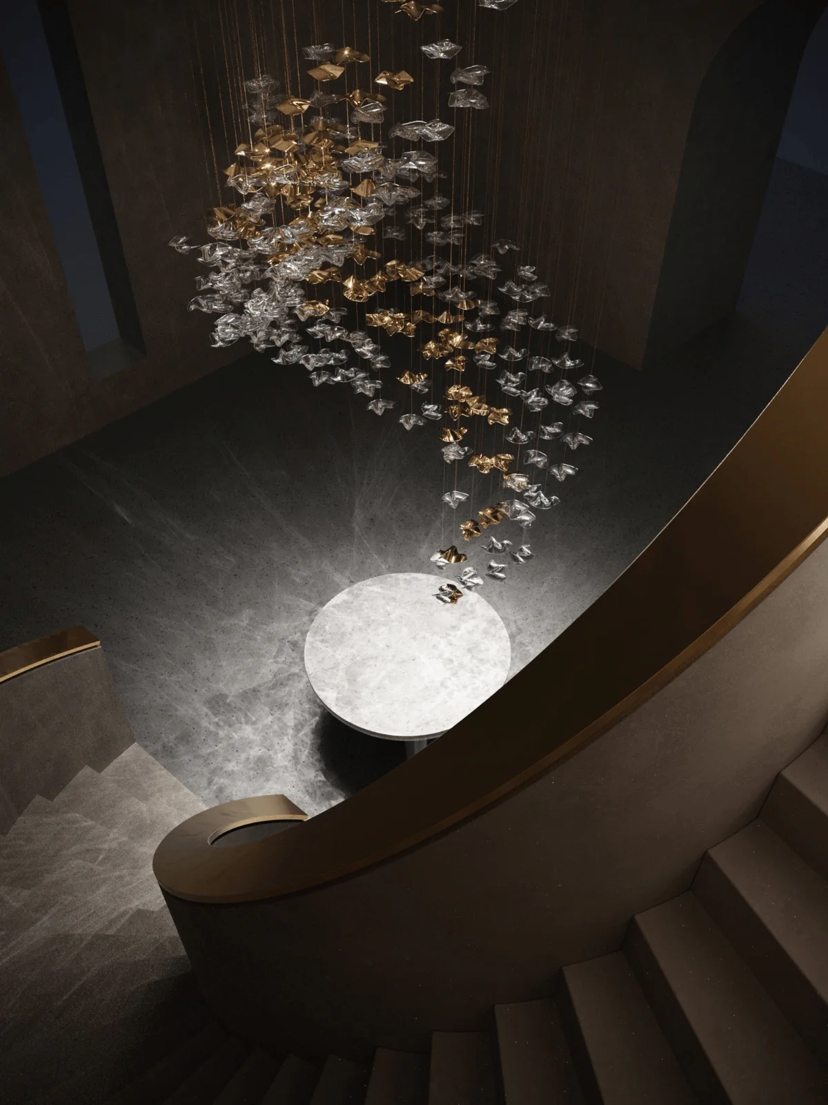 Galaxy Tidal Art Glass Crystal Spiral Chandelier - Image 70