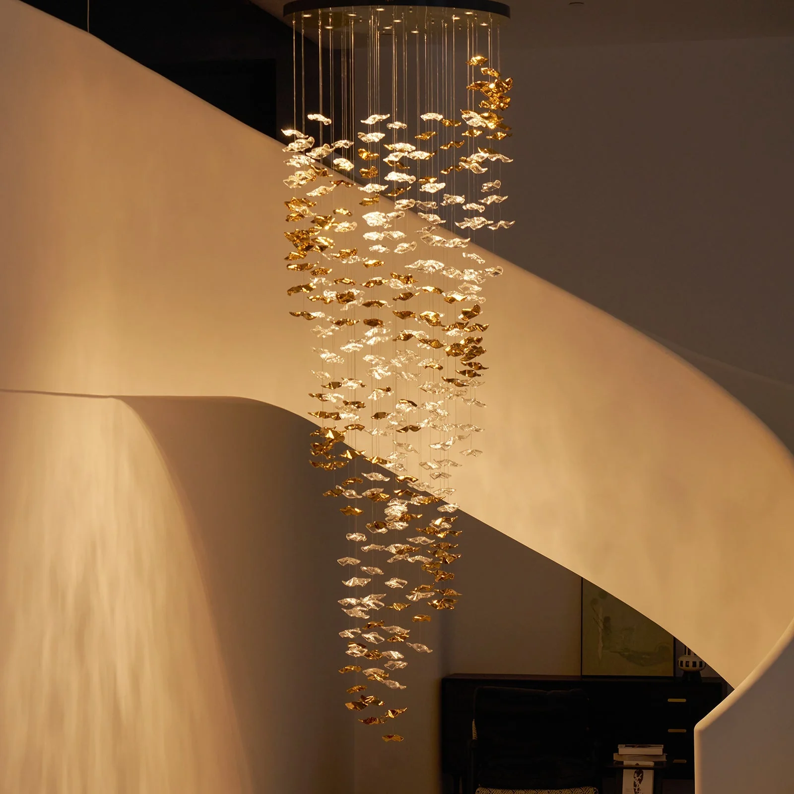 Galaxy Tidal Art Glass Crystal Spiral Chandelier - Image 77