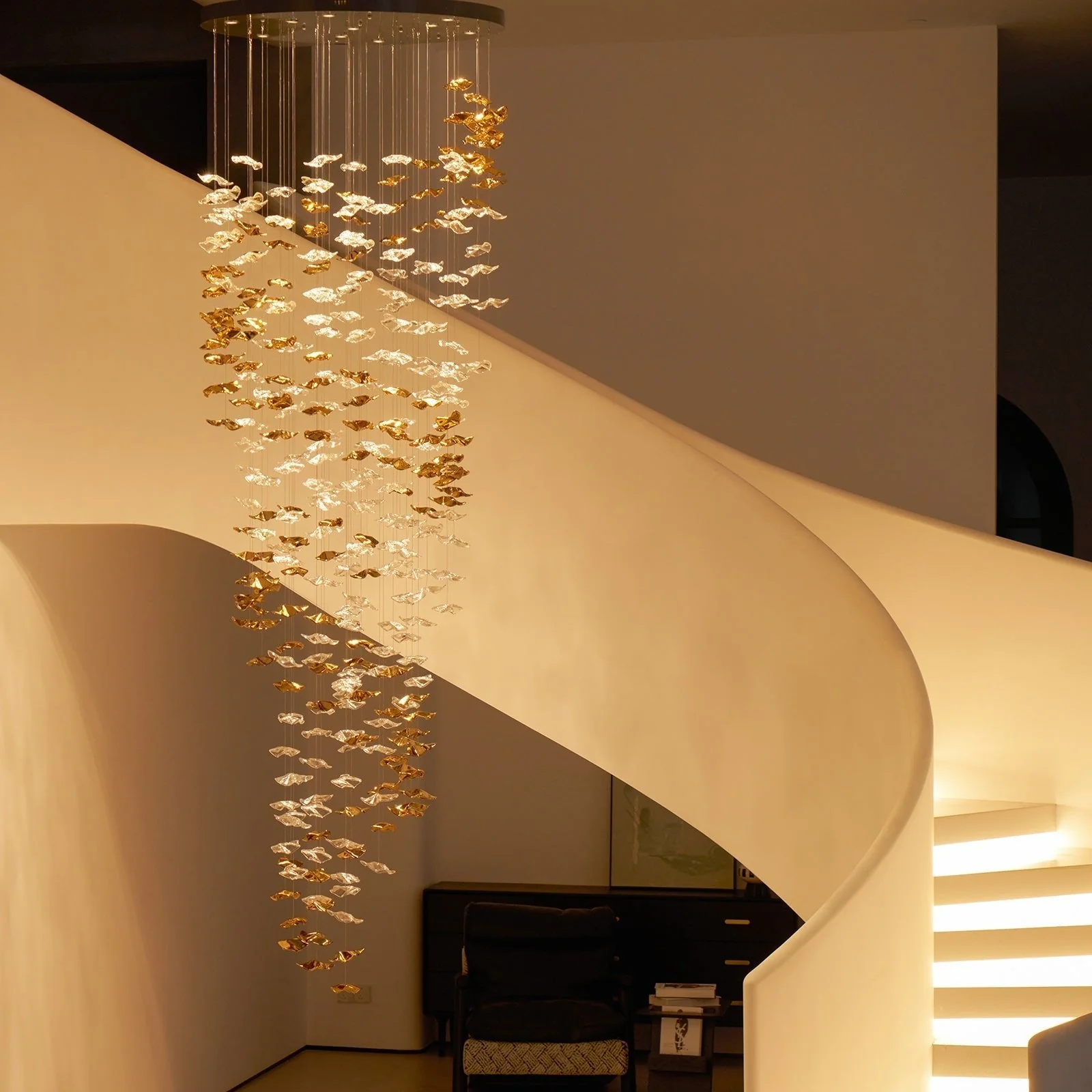 Galaxy Tidal Art Glass Crystal Spiral Chandelier - Image 78