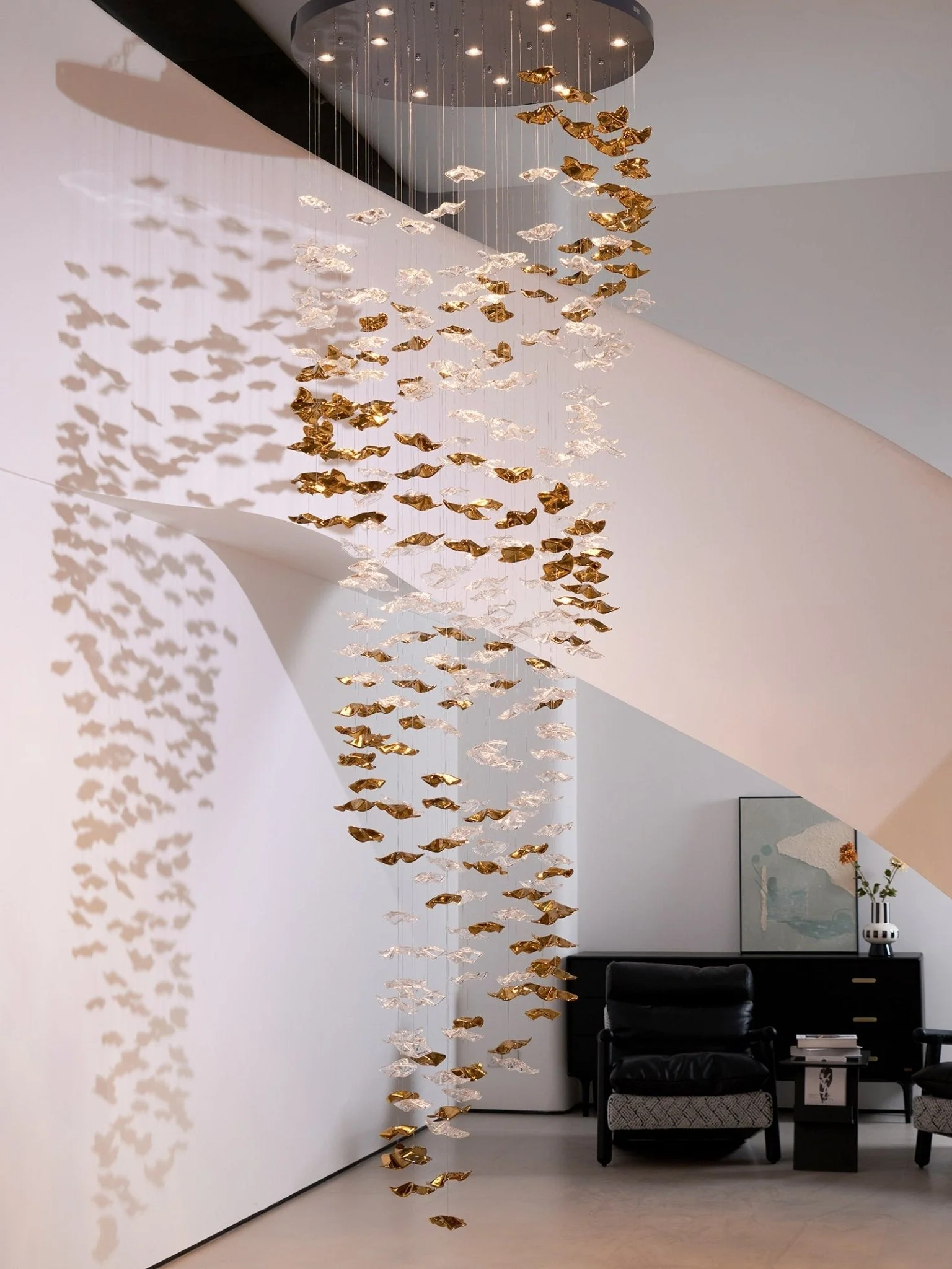 Galaxy Tidal Art Glass Crystal Spiral Chandelier - Image 83