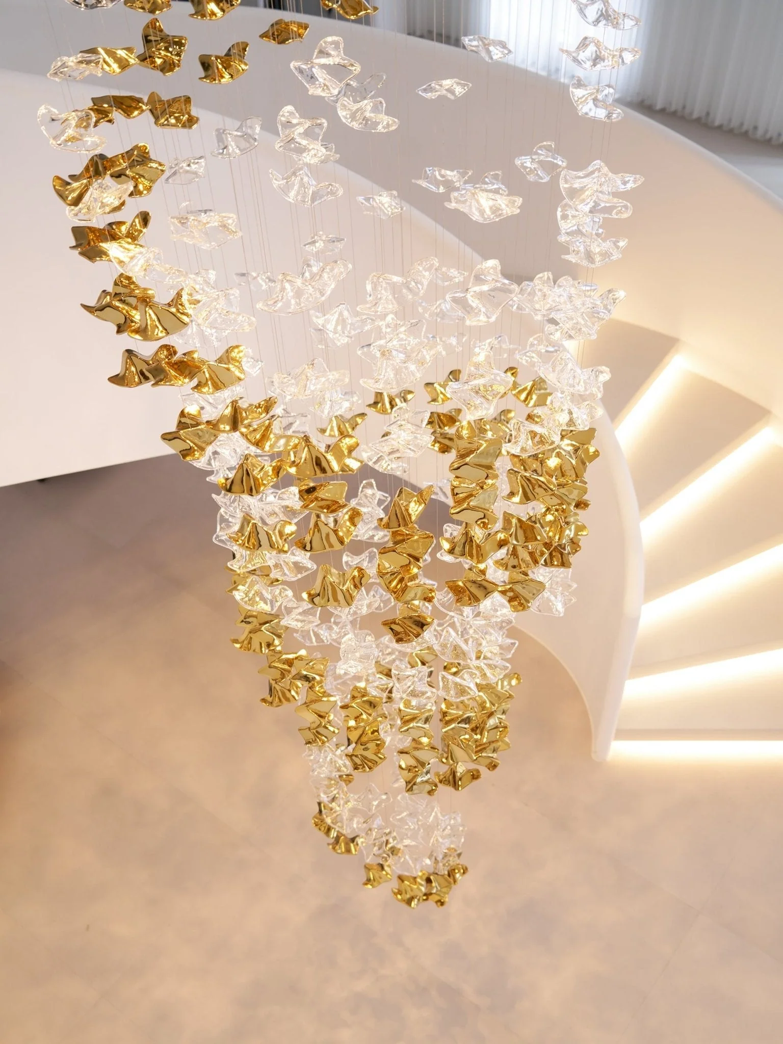 Galaxy Tidal Art Glass Crystal Spiral Chandelier - Image 89