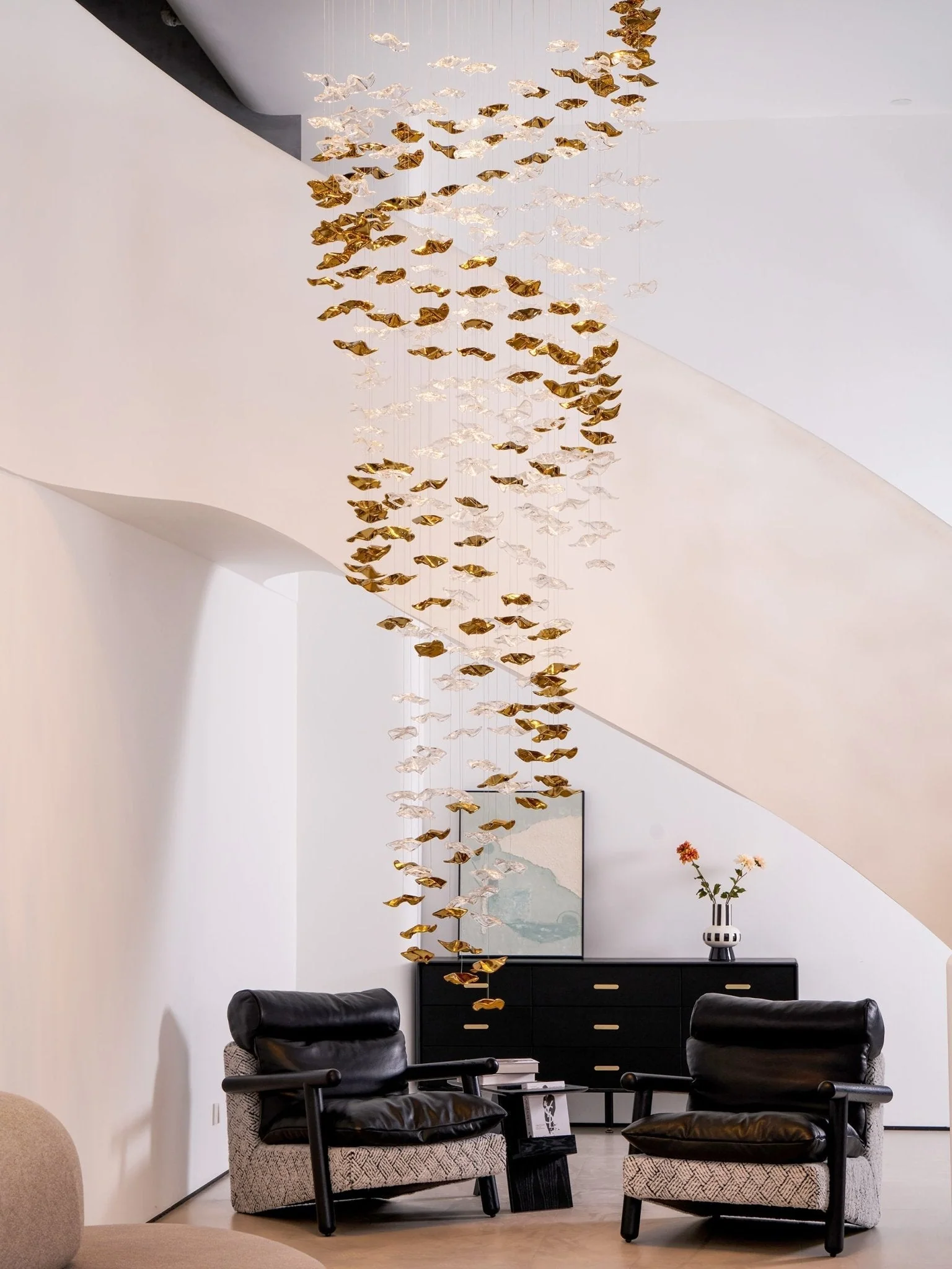 Galaxy Tidal Art Glass Crystal Spiral Chandelier - Image 90