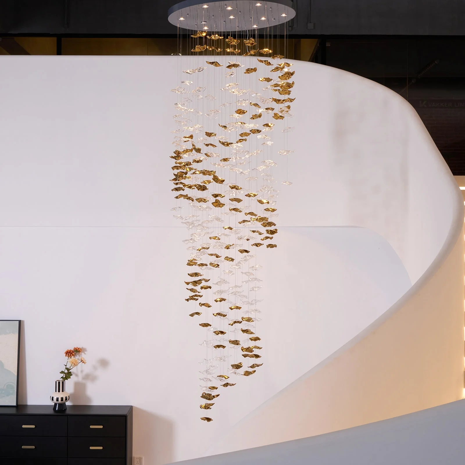 Galaxy Tidal Art Glass Crystal Spiral Chandelier - Image 92