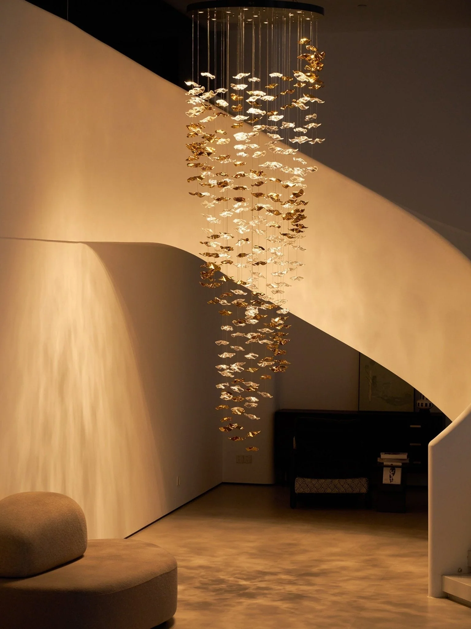 Galaxy Tidal Art Glass Crystal Spiral Chandelier - Image 94
