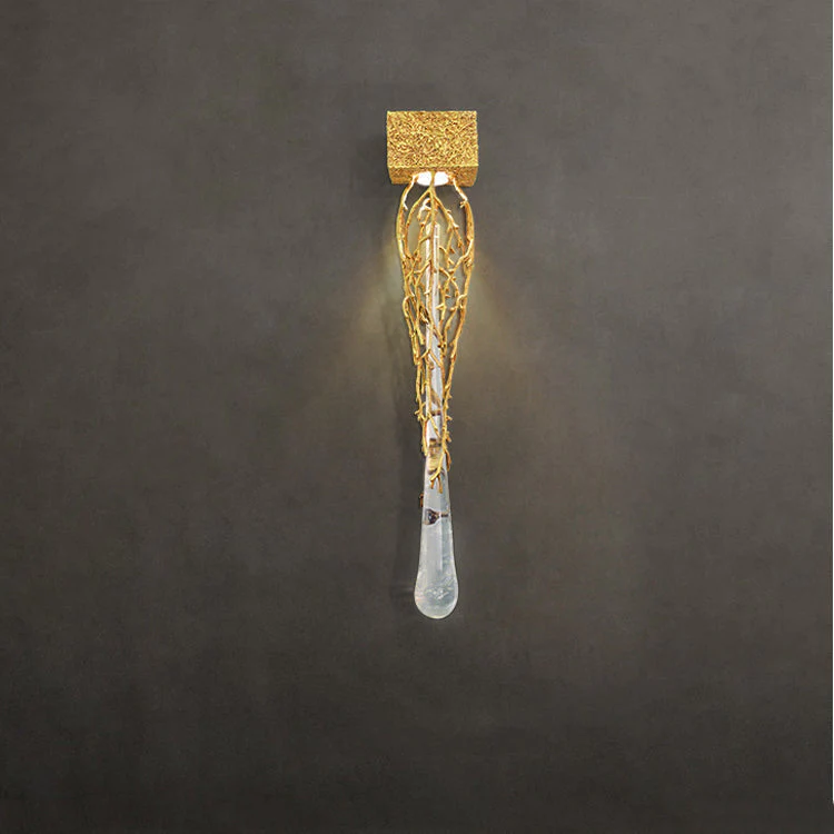 Slade Modern Branch Crystal Wall Sconce For Bedroom - Image 3