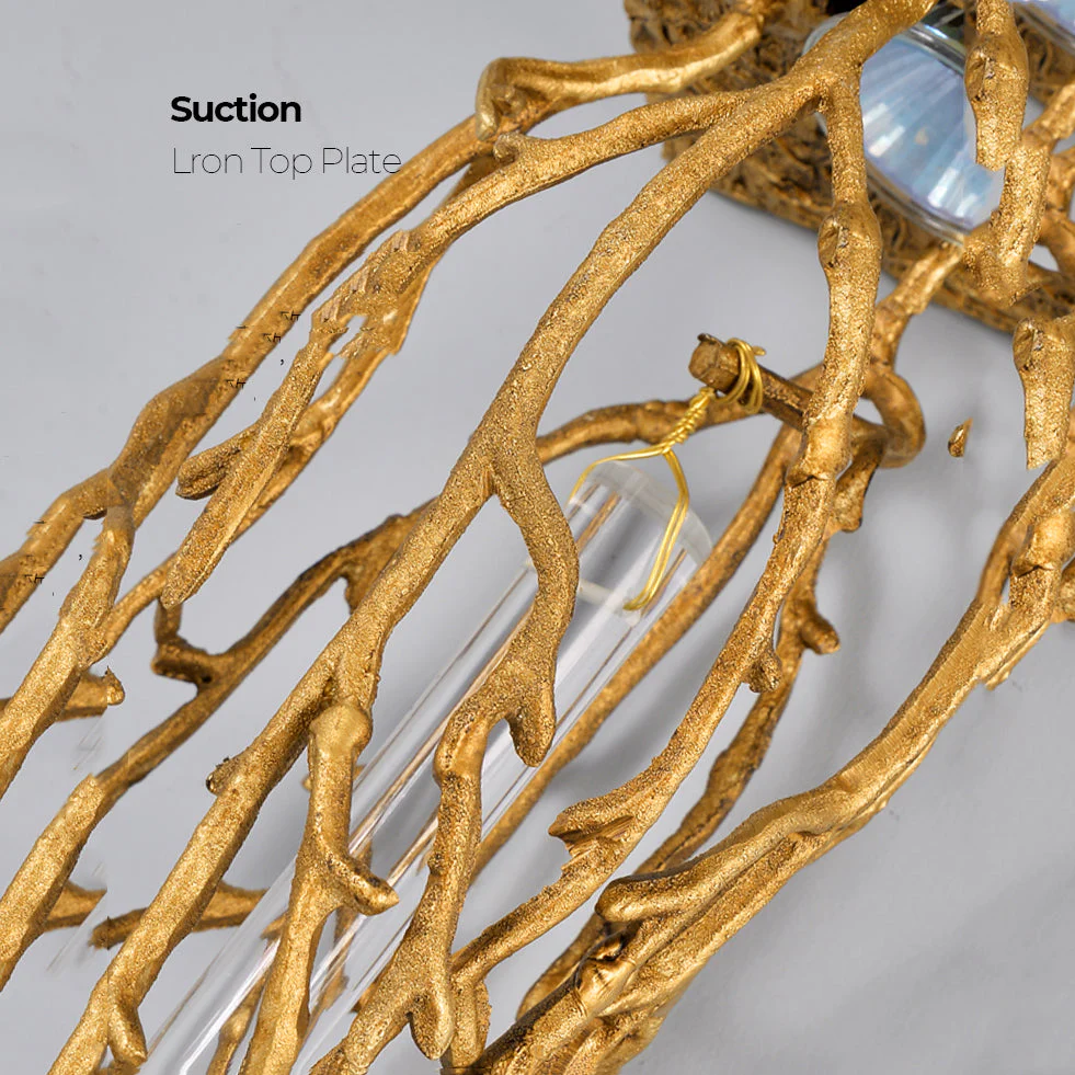 Slade Modern Branch Crystal Wall Sconce For Bedroom - Image 9