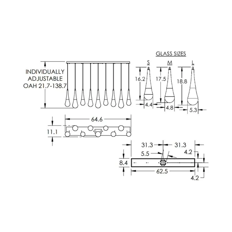 Dolores Linear Chandelier - Image 11