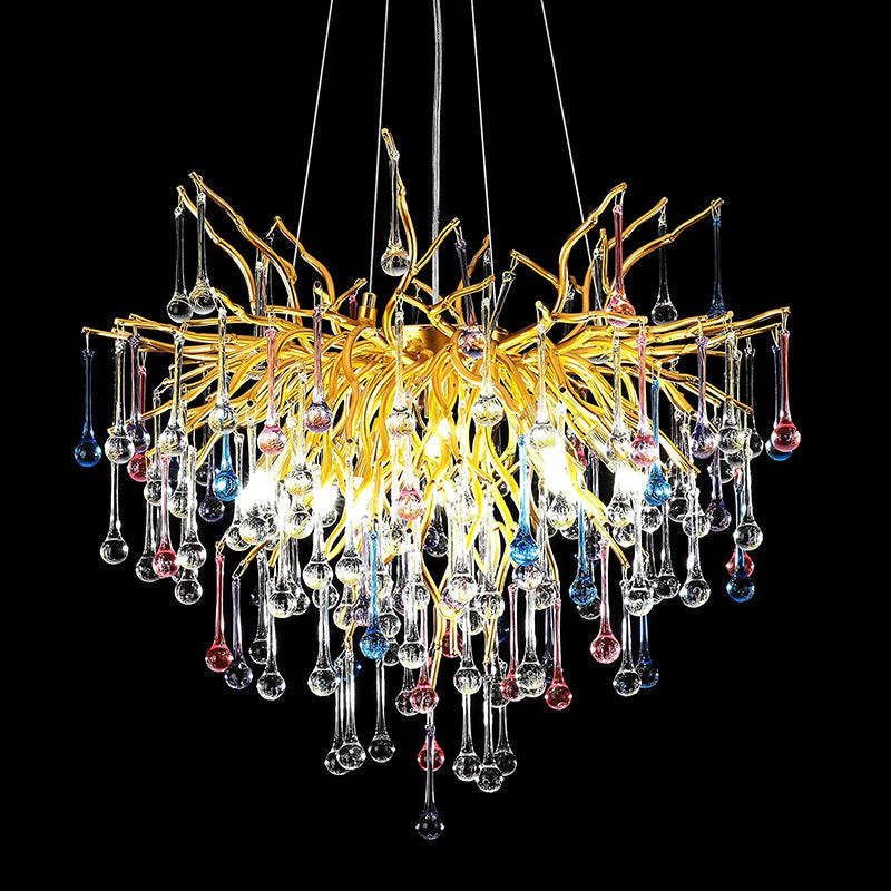 Doris Crystal Branch Chandelier 23.5"D Gold - Image 2