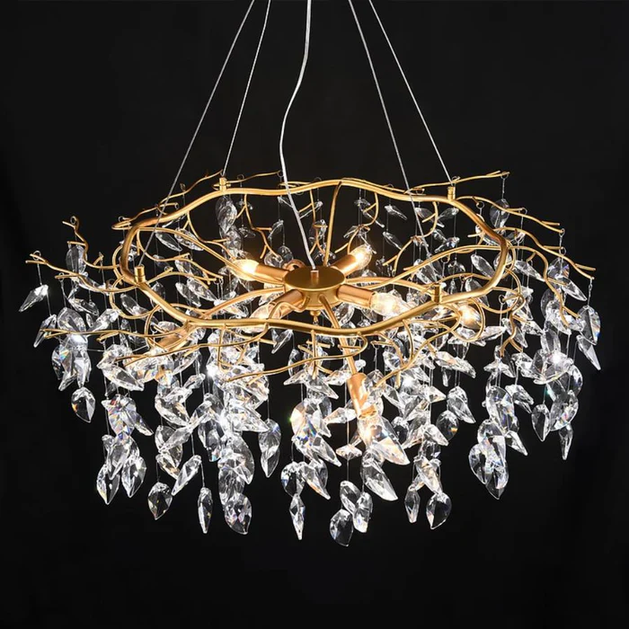 Doris Round Modern Branch Chandeliers - Diameter 67 cm x Height 40 cm / Warm Light - Image 2