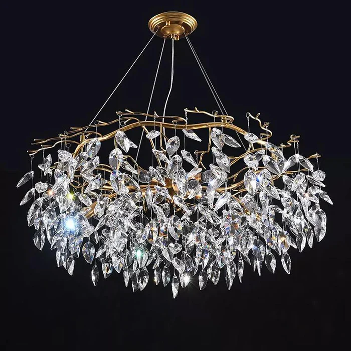 Doris Round Modern Branch Chandeliers - Diameter 67 cm x Height 40 cm / Warm Light - Image 3