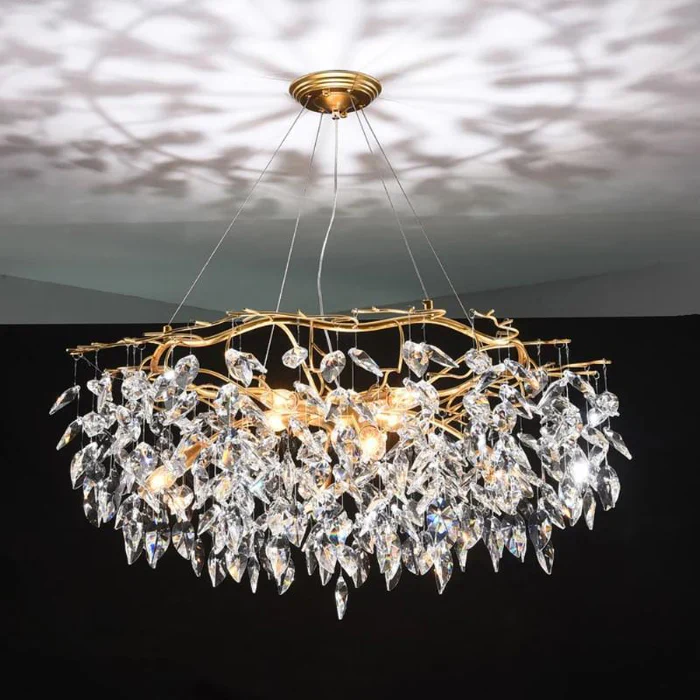 Doris Round Modern Branch Chandeliers - Diameter 67 cm x Height 40 cm / Warm Light - Image 4