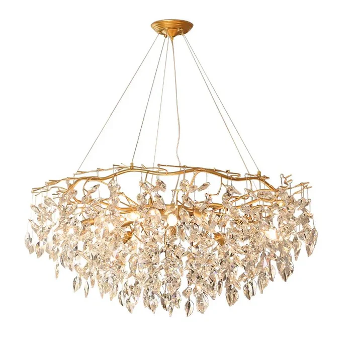 Doris Round Modern Branch Chandeliers - Diameter 67 cm x Height 40 cm / Warm Light - Image 7